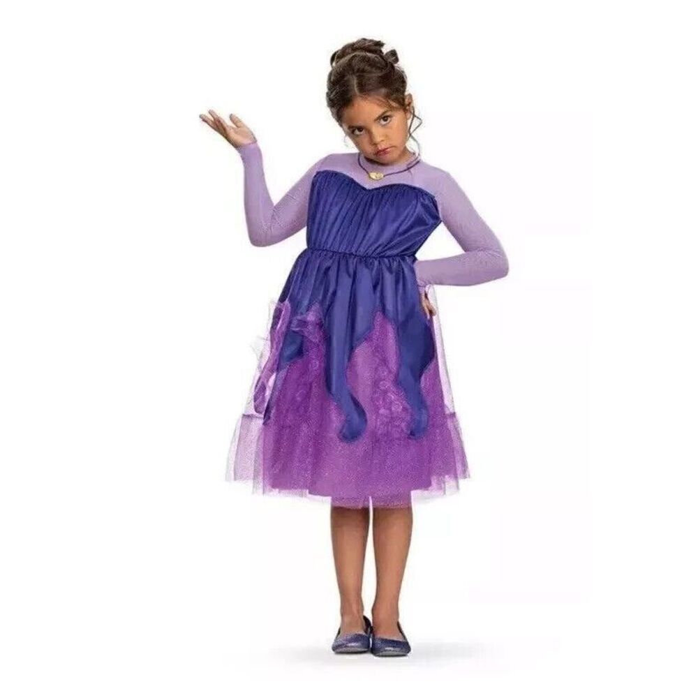 Disney Villains Ursula Large 10/12 Purple Blue Tutu Dress Halloween Costume
